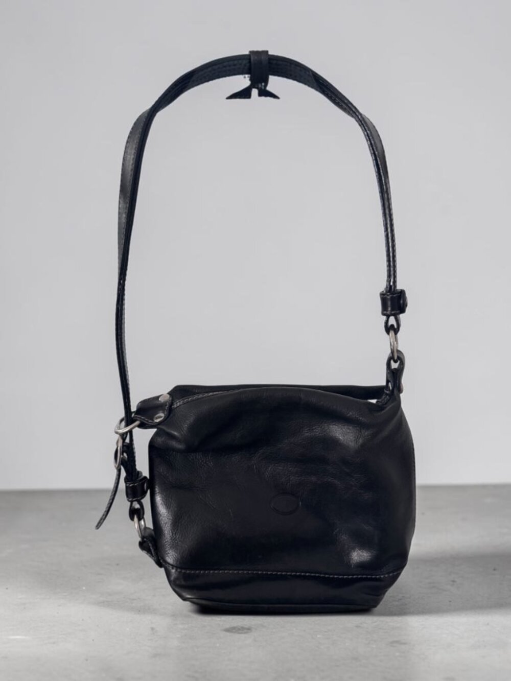Cuoieria Fiorentina Black Leather Shoulder Bag – Made in Italy - Picture 13 of 13